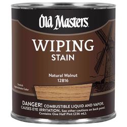 Old Masters Semi-Transparent Natural Walnut Oil-Based Wiping Stain 1/2 pt