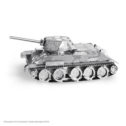 Fascinations Metal Earth T-34 Tank 3D Model Kit Gray/Silver