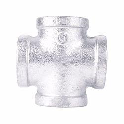 STZ Industries 3/4 in. FIP each X 3/4 in. D FIP 3/4 in. D FIP Galvanized Malleable Iron Cross