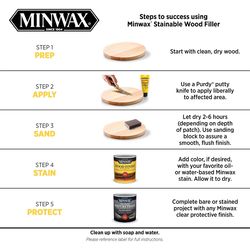 Minwax Stainable Natural Wood Filler 16 oz