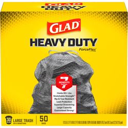 Glad ForceFlex 30 gal No Scent Trash Bags Drawstring 50 pk