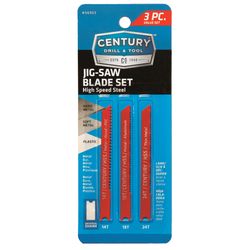 Century Drill & Tool Assorted in. High Alloy Steel Universal Jig Saw Blade Set 14 TPI 3 pk