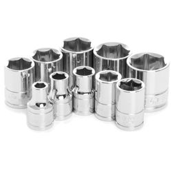 Performance Tool 3/8 in. drive SAE Socket Set 10 pc