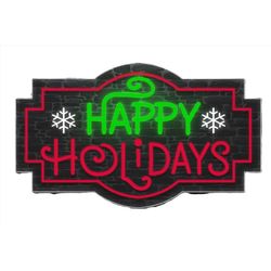 Luxe Light Decor Happy Holidays LED Happy Holidays Hanging Decor