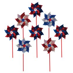 In The Breeze Multicolored Mylar 16 in. H X 8 in. W Patriotic Garden Stake Spinner