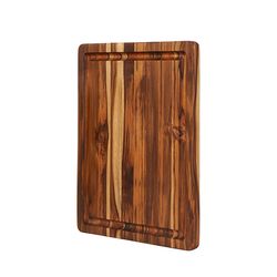 TeakHaus 18 in. L X 14 in. W X 1 in. Teak Wood Carving/Cutting Board