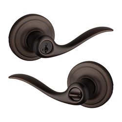Kwikset SmartKey Tustin Venetian Bronze Entry Door Knob KW1 1-3/4 in.