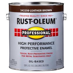 Rust-Oleum Professional Indoor and Outdoor Gloss Leather Brown Oil-Based Protective Enamel 1 gal