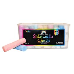 CocoNut Outdoor Nontoxic Assorted Bright Color Washable Sidewalk Chalk 1 pk