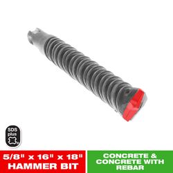 Diablo 5/8 in. X 18 in. L Carbide Tipped 2-Cutter Hammer Drill Bit SDS-Plus Shank 1 pk