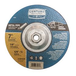 Century Drill & Tool 7 in. D X 5/8-11 in. X 1/8 in. thick Metal Grinding Wheel 1 pc