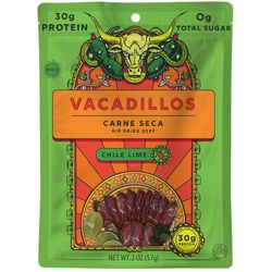 Vacadillos Carne Seca Chile Lime Beef Strips 2 oz Bagged