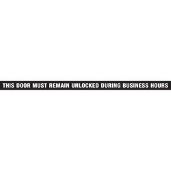 HILLMAN English Black Notice Decal 1.5 in. H X 28 in. W