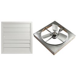 Master Flow 9 in. H X 27.25 in. W X 31.5 in. L White Steel Whole House Fan With Shutter
