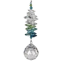 Woodstock Chimes Green Acrylic/Glass/Metal 5 in. H Suncatcher