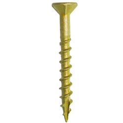 Grip-Rite PrimeGuard Plus No. 8 wire X 1-5/8 in. L Gold Star Flat Head Deck Screws 5 lb