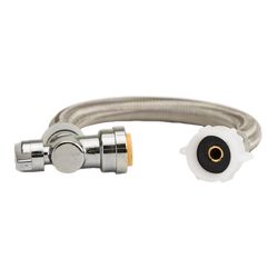 QuickFitting 1/2 in. Push in. X 7/8 in. D Ballcock 12 in. Brass Toilet Connector