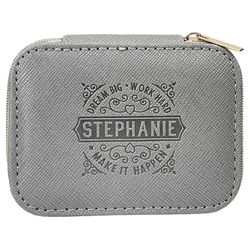 History & Heraldry Dream Big Work Hard Stephanie Make it Happen Travel Jewellery Box 1 pk