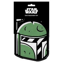 Buckle-Down Star Wars For Dog Multicolored Plush Boba Fett Head Squeaky Dog Toy 1 pk