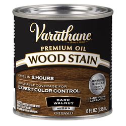 Varathane Premium Semi-Transparent Dark Walnut Oil-Based Urethane Modified Alkyd Wood Stain 1/2 pt