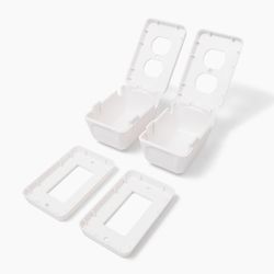 Regalo White Plastic Outlet Cover 2 pk