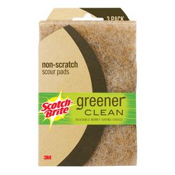 Scotch-Brite Non-Scratch Scouring Pad For All Purpose 6 in. L 3 pk