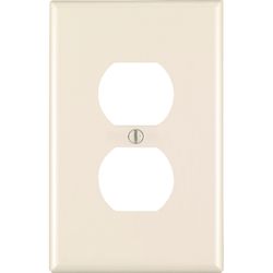 Leviton Almond 1 gang Nylon Duplex Wall Plate 1 pk