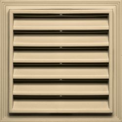 Builders Edge 12 in. W X 12 in. L Dark Almond Copolymer Wall Louver