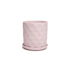 Chive Virago 5 in. H X 5 in. D Ceramic Shape F Succulent Pot Soft Pink