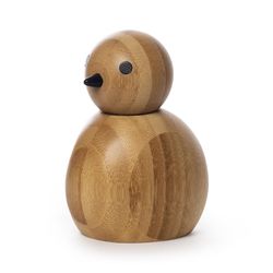 Kikkerland Brown Bamboo/Stainless Steel Birdy Grinder