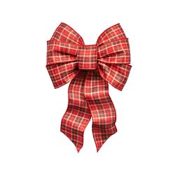 Holiday Trims Assorted 7 Loop Christmas Bow 8.5 in.