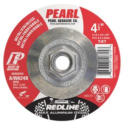 Pearl Abrasive Redline 4-1/2 in. D X 5/8-11 in. X 0.25 in. thick Grinding Wheel 1 pc