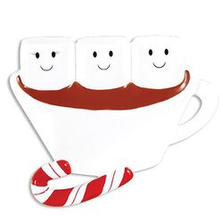 Personalizable Hot Chocolate Family of 3 Ornament