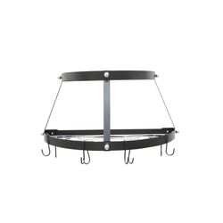 Range Kleen Black Stainless Steel Mounted Pot Rack 30 lb