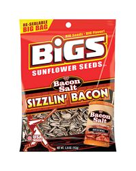 BIGS Sizzlin Bacon Sunflower Seeds 5.35 oz Pegged
