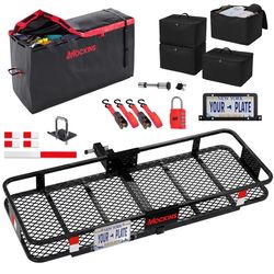 Mockins 48x18x6 Hitch Carrier w/ Cargo Bag & Packing Cubes Hitch Cargo Carrier Set 1 pk
