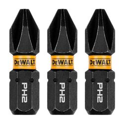 DeWalt FlexTorq Phillips #2 X 1 in. L Impact Driver Bit Set Steel 3 pc