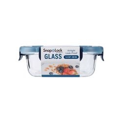 Progressive SnapLock 1.6 cups Blue/Clear Food Container and Lid 1 pk