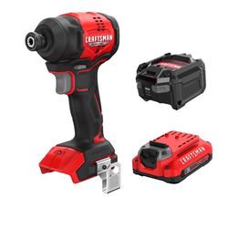 CRAFTSMAN V20 Brushless RP 1/4 in. Cordless Brushless Impact Driver Kit (Battery & Charger)