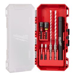 Milwaukee Assorted Carbide Tipped Concrete Screw/Drill Bit Kit Hex Shank 7 pc