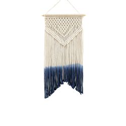 Primitive Planters 30 in. H X 30 in. L Blue/Natrural Cotton Wall Hanging