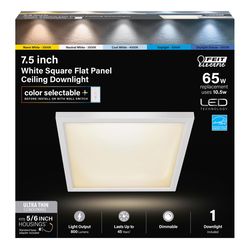 Feit LED Retrofits 1.1 in. H X 7.5 in. W X 1.3 in. L Frost White LED Flat Panel Light Fixture