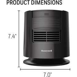 Honeywell QuietSet 7 in. H 3 speed Oscillating Table Fan