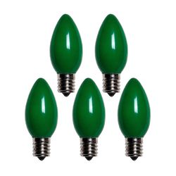 Holiday Bright Lights Incandescent C9 Green 25 ct Replacement Christmas Light Bulbs 0.08 ft.