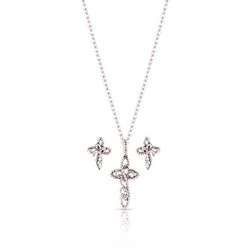Montana Silversmiths Women's Steady Faith Cross Silver Jewelry Sets Water Resistant