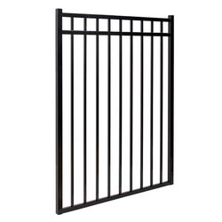 Fortress Building Products Athens 48 in. H X 1 in. W X 60  L Black Aluminum Fence Gate