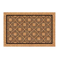 DeCoir 36 in. W X 24 in. L Tan/Black Piedmont Wrought Iron Border Entrance Mat