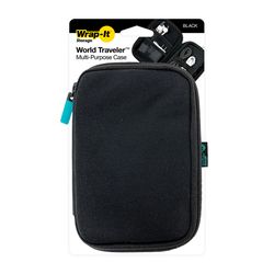 Wrap-It Storage World Traveler Black Tech Accessory Organizer