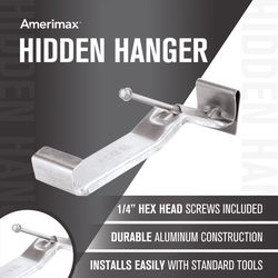 Amerimax 1.75 in. H X 5 in. W X 5.18 in. L Metallic Aluminum K Hidden Gutter Hanger