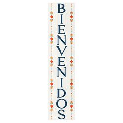 P Graham Dunn Multicolored Wood 47 in. H X 10.5 in. L X 0.75 in. W Bienvenidos Porch Sign